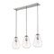 Z-Lite Ayra 3 Light island, Brushed Nickel & Clear 488P8-3L-BN - alternate 5
